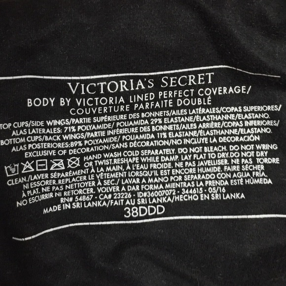 Bra Victoria Secret Black Lace RARE 38DDD - Picture 6 of 8